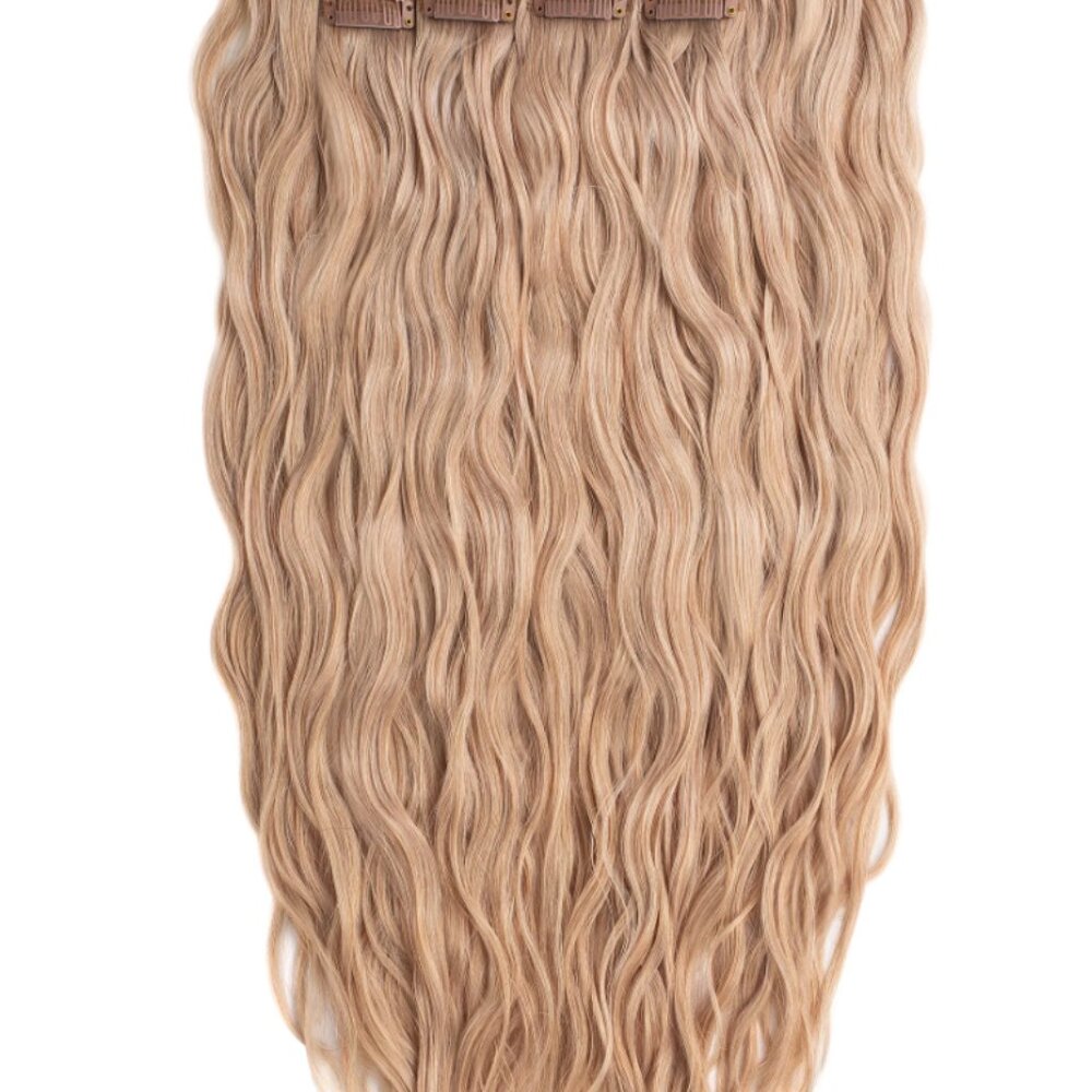 Glam Seamless 22" Dirty Blonde Beach Wave Clip-In Hair Extensions